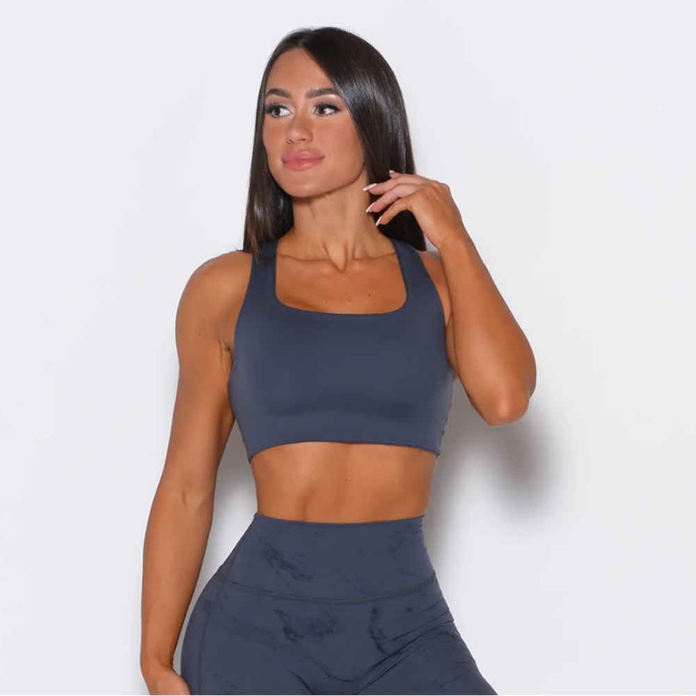 Bombshell Sportswear Dark Gray Sports Bra - reversible